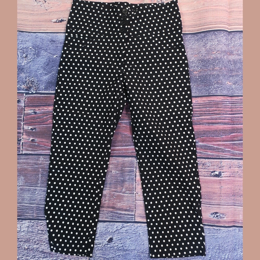 Retro Pinup Polka Dot high waist crop pant